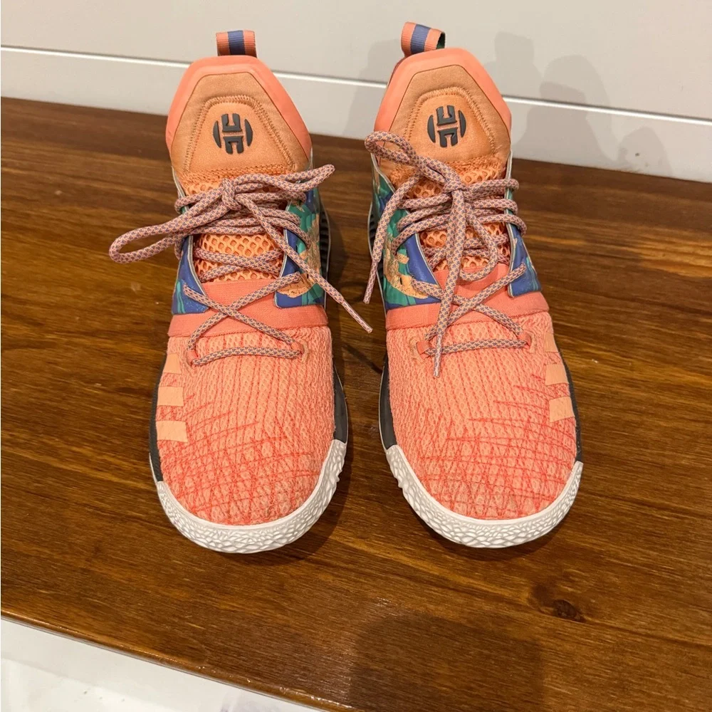 Adidas Harden Vol 2California Dreamin Basketball Shoes Orange Multicolor Size 7 - Picture 4 of 9